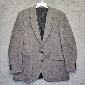 Barrington Sports Coat Men's 44 L‎ Gray Tweed Wool Blazer Business Jacket VTG